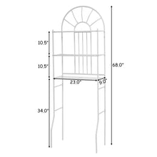 Load image into Gallery viewer, Over Toilet Bathroom Space Saving Storage Shelving Unit in White Metal Finish