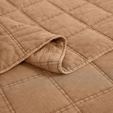 Load image into Gallery viewer, King / California King size Taupe Brown Sienna Faded Stone Washed Cotton Quilt