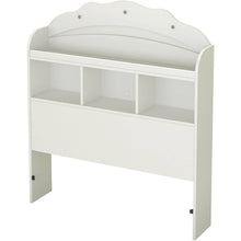 Load image into Gallery viewer, Twin size Bookcase Headboard in White Wood Finish