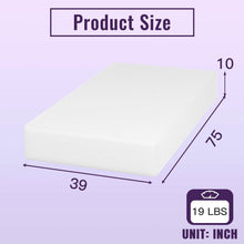 Load image into Gallery viewer, Twin size 10-inch Charcoal Infused Memory Foam Mattress with Removable Cover