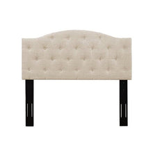 Load image into Gallery viewer, Twin Size Beige Fabric Upholstered Button-Tufted Adjustable Height Headboard