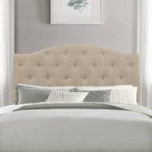 Load image into Gallery viewer, Twin Size Beige Fabric Upholstered Button-Tufted Adjustable Height Headboard