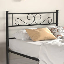 Load image into Gallery viewer, Twin Sturdy Metal Platform Bed Frame with Headboard Footboard in Black Finish