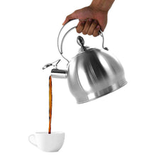 Load image into Gallery viewer, 3 Quart Stainless Steel Whistling Teapot Kettle with Flip Spout and Lid