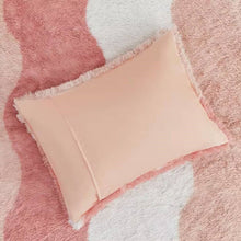 Load image into Gallery viewer, Twin/Twin XL Pink Blush White Reversible Soft Sherpa Faux Fur 2-PC Comforter Set