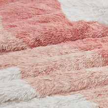 Load image into Gallery viewer, Twin/Twin XL Pink Blush White Reversible Soft Sherpa Faux Fur 2-PC Comforter Set
