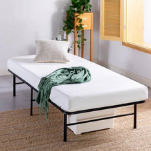 Load image into Gallery viewer, Twin size Metal Bed Frame with Bamboo Wood Slats