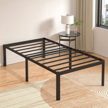 Load image into Gallery viewer, Twin 18-inch Rounded Edge Corners Metal Bed Frame with Under-bed Storage Space