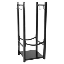 Load image into Gallery viewer, Black Indoor/Outdoor 32-inch Firewood Log Rack