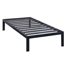 Load image into Gallery viewer, Twin size Sturdy Black Metal Platform Bed Frame with Wide Steel Slats