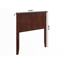 Load image into Gallery viewer, Twin size Traditional Style Headboard in Walnut Wood Finish