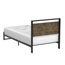 Load image into Gallery viewer, Twin Modern Farmhouse Platform Bed Frame with Wood Panel Headboard Footboard