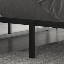 Load image into Gallery viewer, Twin Size Black Metal Platform Bed Frame with Under-Bed Storage Space