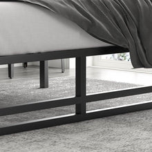Load image into Gallery viewer, Twin Size Black Metal Platform Bed Frame with Under-Bed Storage Space