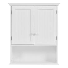 Load image into Gallery viewer, White Wall Mount Bathroom Cabinet with Storage Shelf