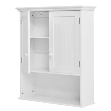 Load image into Gallery viewer, White Wall Mount Bathroom Cabinet with Storage Shelf