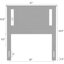 Load image into Gallery viewer, Twin Size Farmhouse Solid Wood Slatted Headboard in White Finish