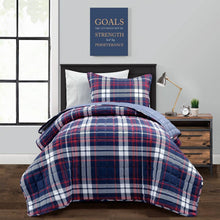 Load image into Gallery viewer, Twin/XL Farmhouse Plaid 2 Piece Lightweight Reversible Quilt Set