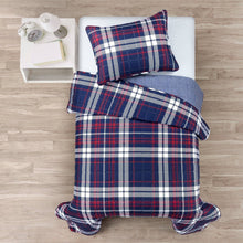 Load image into Gallery viewer, Twin/XL Farmhouse Plaid 2 Piece Lightweight Reversible Quilt Set