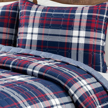 Load image into Gallery viewer, Twin/XL Farmhouse Plaid 2 Piece Lightweight Reversible Quilt Set