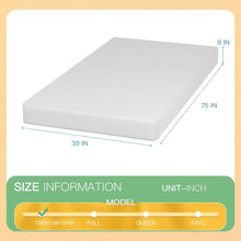 Load image into Gallery viewer, Twin size 8-inch Thick Medium Firm Cool Gel Memory Foam Mattress