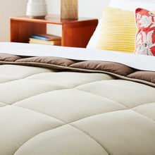 Load image into Gallery viewer, Twin All Seasons Beige/Brown Reversible Polyester Down Alternative Comforter