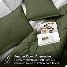 Load image into Gallery viewer, Twin/Twin XL size Super Soft Down Alternative Comforter Set in Olive Green
