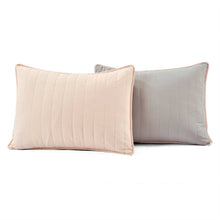 Load image into Gallery viewer, Twin/Twin XL Soft Reversible Lightweight Quilt Set in Rose Blush Pink and Grey