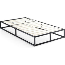 Load image into Gallery viewer, Twin size 10-inch Low Profile Modern Metal Wood Slat Platform Bed Frame