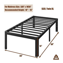 Load image into Gallery viewer, Twin XL Heavy Duty Metal Bed Frame Platform with Round Edge Legs