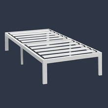 Load image into Gallery viewer, Twin XL Modern Heavy Duty Metal Platform Bed Frame in White