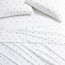 Load image into Gallery viewer, Twin XL Coastal Beach Starfish White Navy Red 100-Percent Cotton Sheet Set