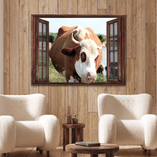 Load image into Gallery viewer, Cattle On Window Canvas Wall Art