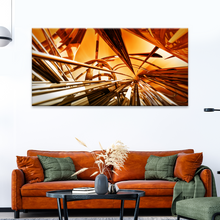 Load image into Gallery viewer, 3D Gold Metallic Lines Canvas Wall Art