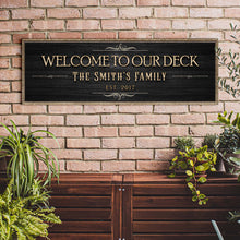 Load image into Gallery viewer, Welcome To Our Deck Sign II