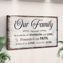 Load image into Gallery viewer, Family Is A Circle Of Strength And Love Sign II