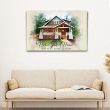 Load image into Gallery viewer, Home Sweet Home Watercolor Sign