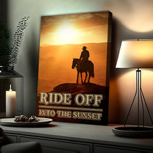 Load image into Gallery viewer, Ride Off Into The Sunset Western Sayings For Signs