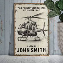 Load image into Gallery viewer, Helicopter Pilot Name Sign