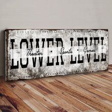 Load image into Gallery viewer, Lower Level Theater Sports Games Basement Bar Sign