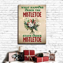 Load image into Gallery viewer, What Happens Under The Mistletoe Stays Under The Mistletoe Sign