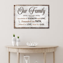 Load image into Gallery viewer, Family Is A Circle Of Strength And Love Sign II