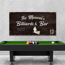 Load image into Gallery viewer, Billiards And Bar Sign II