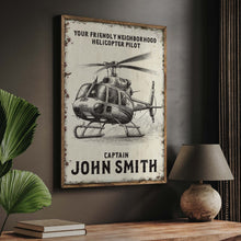 Load image into Gallery viewer, Helicopter Pilot Name Sign