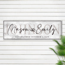 Load image into Gallery viewer, Last Name Wedding Gift Sign