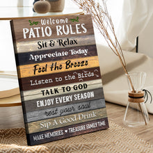 Load image into Gallery viewer, Patio Rules Sign III