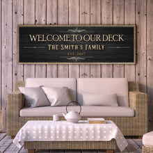 Load image into Gallery viewer, Welcome To Our Deck Sign II