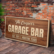 Load image into Gallery viewer, Rustic Garage Bar Wood Sign