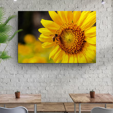 Load image into Gallery viewer, Bee On Sunflower Canvas Wall Art
