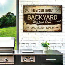 Load image into Gallery viewer, Backyard Bar And Grill Sign VIII